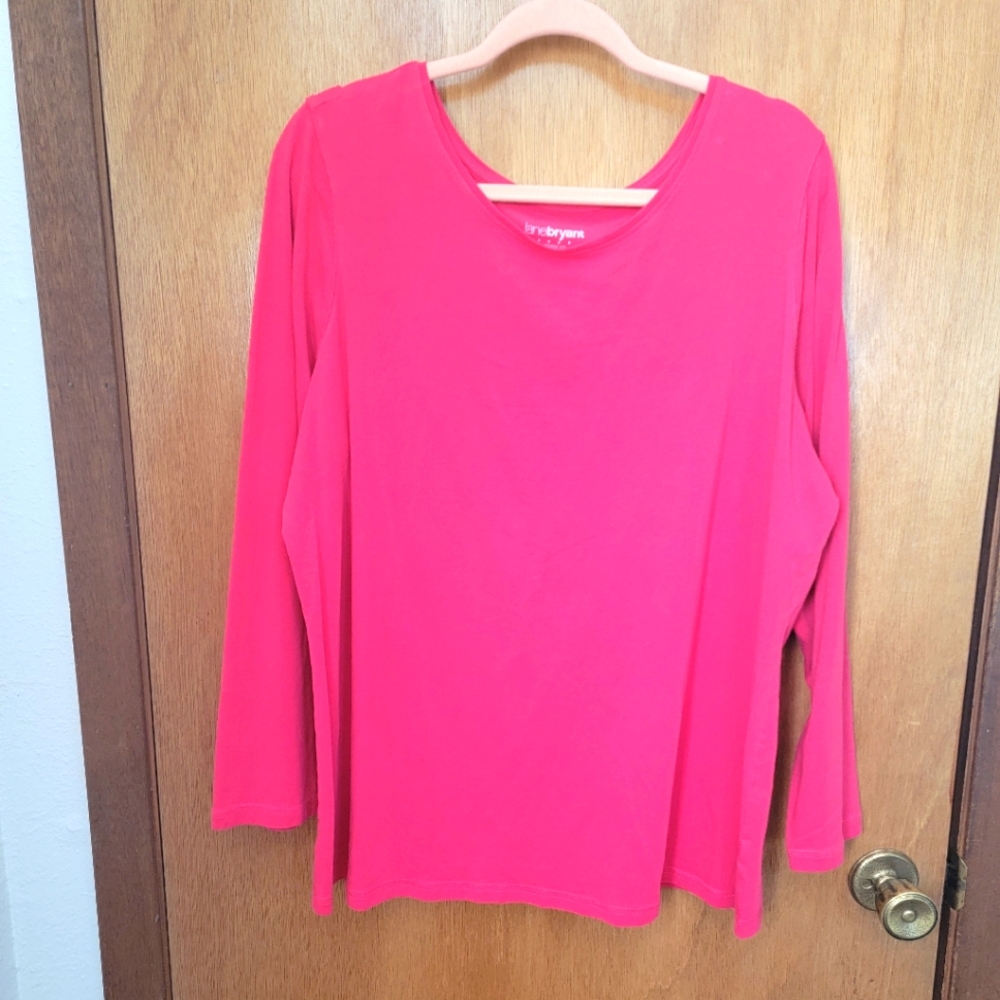 Lane Bryant Modern Fit 18/20W Pink Long Sleeve Shirt